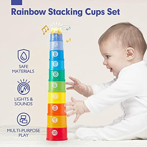 Vasos Apilables Juguetes Educativos Para Bebés De 1 Año Jugu 1