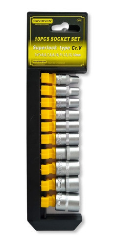 Juego Tubos Hexagonales 5 A 14mm Enc 1/4'' 10pzas Estuche 0