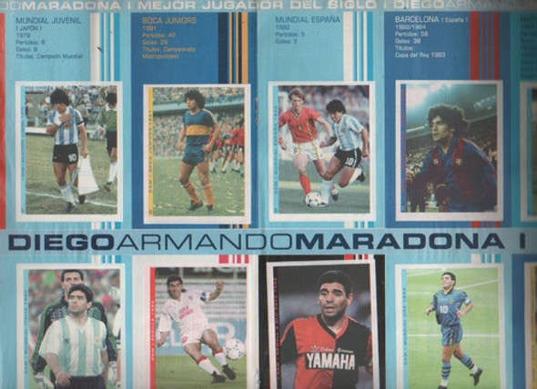 Album Figuritas Maradona Mejor Jugador Del Siglo Completo 1