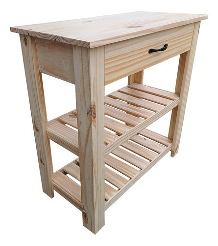 Mesa Quesera, De Arrime, Desayunador En Pino 80 Cm + Cajon 0