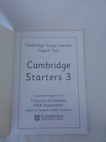 Cambridge Englissh Starters 3 1