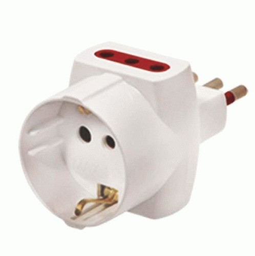 Trifasico 1 Schuko + 2 Modulares A Modular Adaptador Mf Shop 0