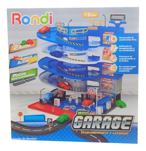 Maxi Garage Rondi 5 Niveles Lavadero C/ Lanzador Y Autos 700 0