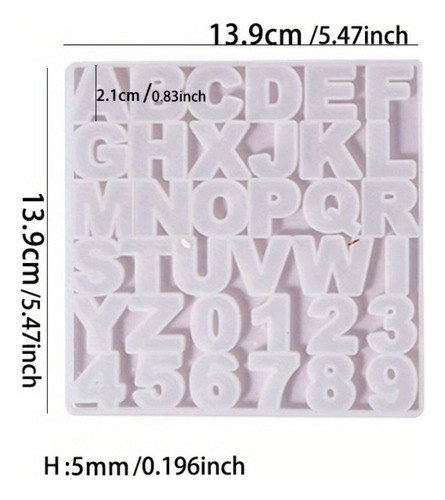 Molde De Silicona Abecedario Especial Resina 1