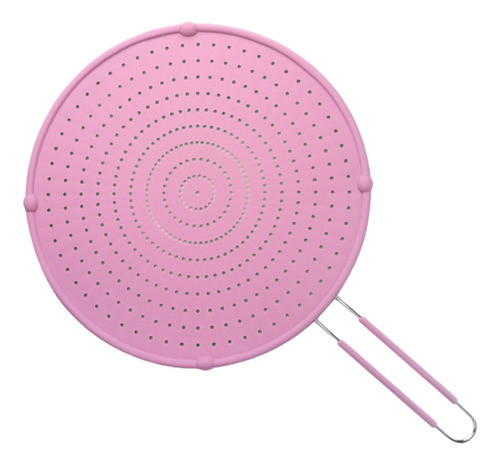 Protetor De Respingos De Tela De Silicone Com Alça Rosa 0