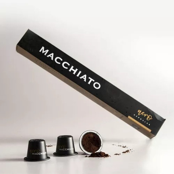Café Macchiato X10 Cápsulas Nero Intensidad Alta Nespresso 1