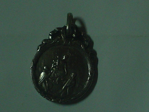 Antigua Medalla Sagrado Corazon Virgen Pompeya Religiosa 1