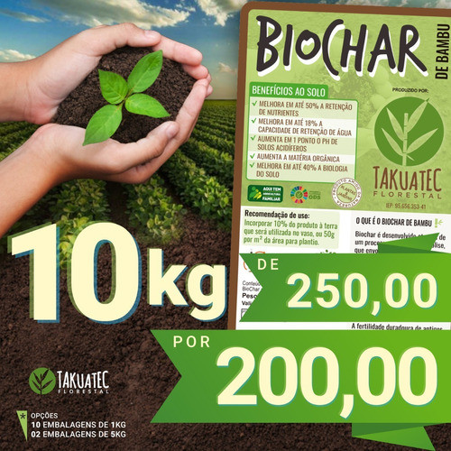 Biochar De Bambu - Promoção 10kg C/ 20% De Desconto 1