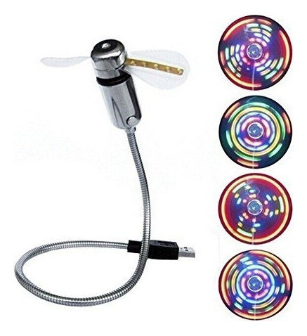 Takson Portátil Flexible Usb Ventilador Usb Led Cooler Led V 1