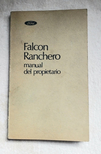 Manual Propietario Y Guantera Original Ford Falcon Ranchero 0