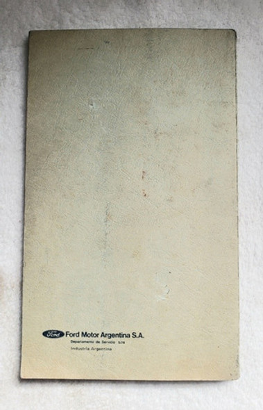 Manual Propietario Y Guantera Original Ford Falcon Ranchero 1