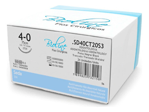 Aguja De Sutura Seda 4-0 Triangular 3/8 24u 0