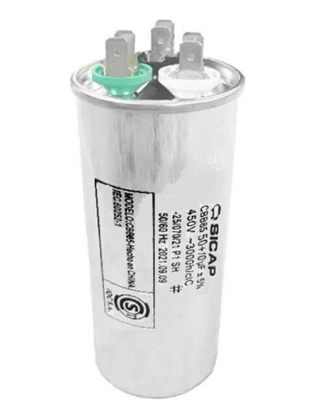Capacitor Aire Acondicionado Dual Split 50 + 10 Uf Mf 450v 0