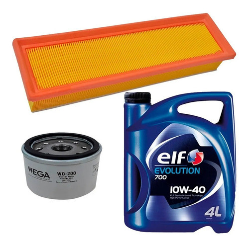 Kit Filtros Aceite Y Aire + Elf 10w40 Renault Sandero 1.6 0
