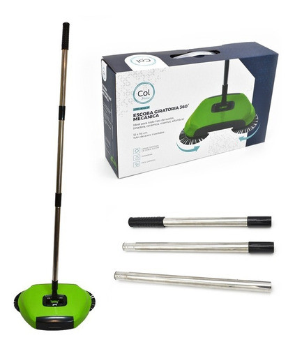 Escoba Giratoria 2 En 1 Col Home Barredora Junta Polvo 360 C 0