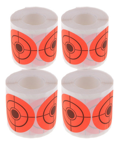 . 4 Rolos De Papel Alvo Rolo Florescente 2 Tiro Adesivo 0