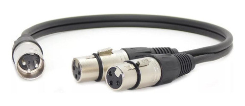 Cable Canon Xlr Macho A Dos Xlr Hembra Balanceado 40 Cm 0