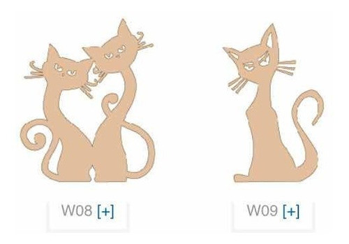 Formas Gatos Para Pintar Fibro Fácil En 10cm X10 Unidades 0