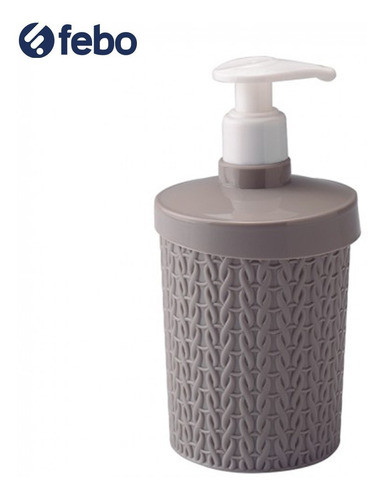 Porta Jabón Liquido Plasutil Con Diseño De Cesto Gris 360ml 1