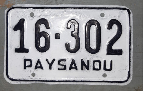 Matricula De Moto De Paysandu Repintada 0
