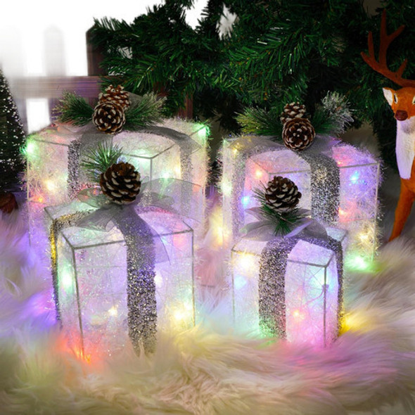 Cajas Decoraciones Navideñas Iluminadas Blancas 4 Unidades 1