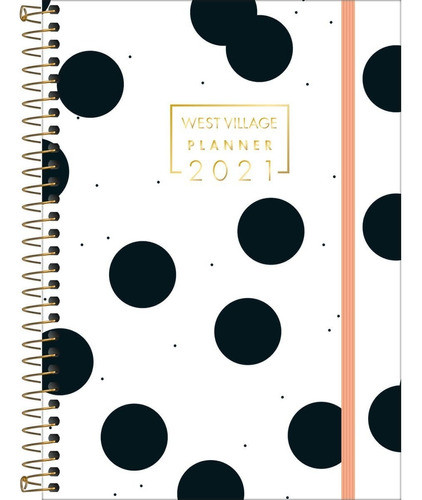 Planner 2021 Tilibra West Village Capa Dura Espiral 0