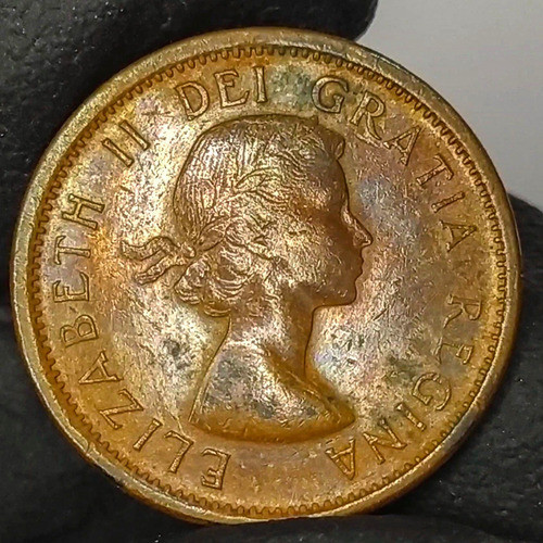 Canada 1 Cent 1964 Antigua Moneda Colección 1