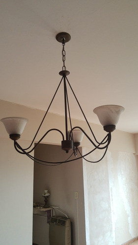 Araña De Techo Hierro Forjado Símil Oxído 0