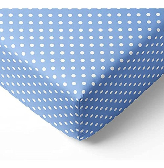 Bacati - Blue Pin Dots 100% Algodón Boys Universal Baby Cuna 0