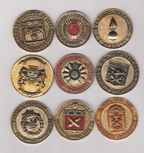 Lote 15 Medalla Placa Ejercito Argentino 53 Milimetros 1