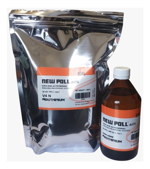 Acrílico New Poll Para Prótesis Dentales 1kg Resina Acrílica 0 Acrílico New Poll Para Prótesis Dentales 1kg Resina Acrílica 0