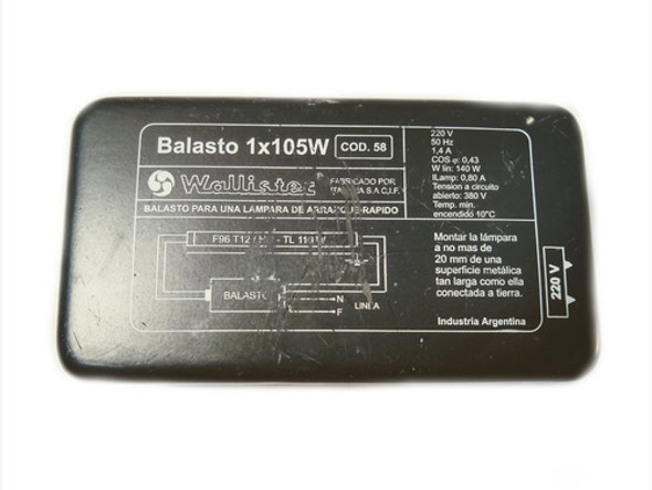Balasto 1x105w Wallistec Ref 1396 0