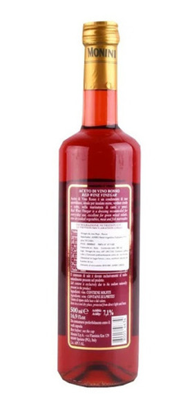 Aceto De Vino Rosso Monini 500ml Origen Italia 1