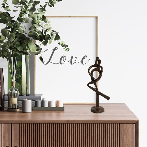 Estatua Abstracta De Pareja Abstracta De Bronce Prístino 1