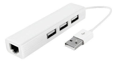3 Puertos Usb 2.0 Hub 10/100 Mbps Rj45 Ethernet Adaptador De 0