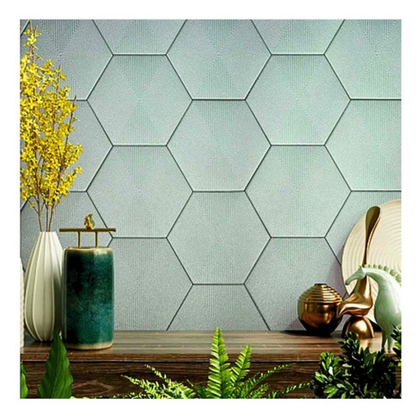 Cerámica Revestimiento Pared Hexagonal Green C/relieve 1