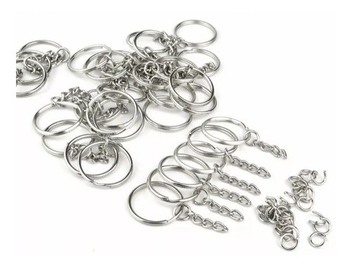 Llaveros Aros Con Cadena Y Argolla X 40 Unidades 0