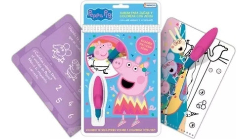 Peppa Pig Album Para Colorear Con Agua Lapiz Magico 0