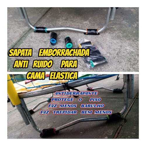 Pé Suporte Emborrachado Anti Ruido P/cama Elastica Kit C/8 1