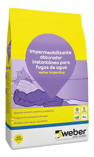 Weber Imperstop Impermeabiliz Obturador De Agua - Cotización 0