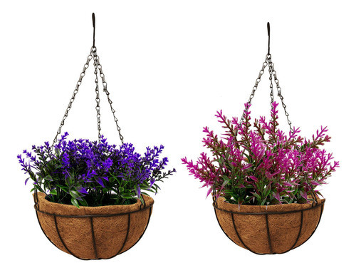 Jardin Vertical Artificial Planta Colgante Flores Maceta Coc 0