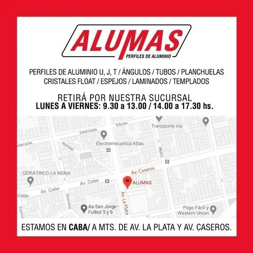 Perfil De Aluminio Tubo 60x30 Mm Natural X 3 Metros 1