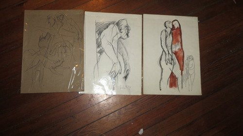 Horacio Politi 3 Dibujos 2 Sin Firma Uno Con Firma Ver Aviso 1