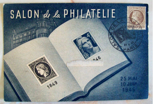 Francia - Tarjeta Salón De La Filatelia Paris 1946 L3017 0
