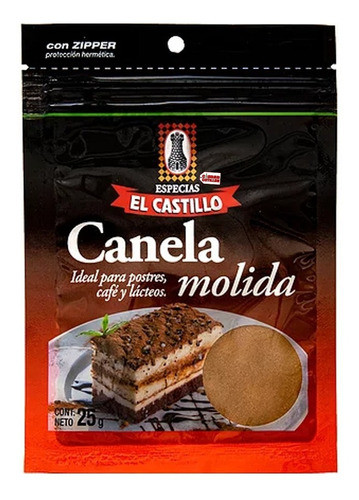 Canela Molida 25 G Premium El Castillo Especias - Cc 0