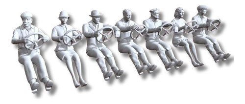 Conductores Civiles Ww2, Escala 1/16 (12cm), Color Blanco. 0