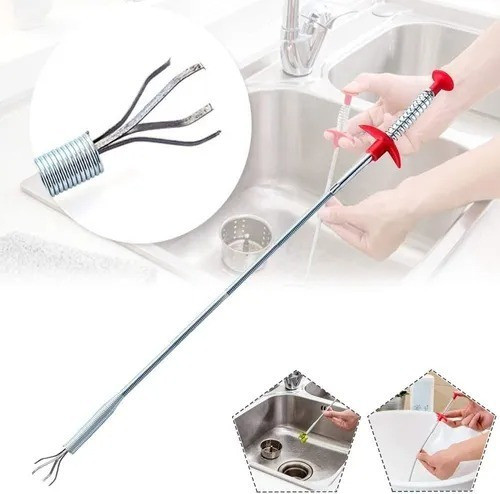 Destapa Caños Cocina Ducha Pelos Desagüe Con Agarre - 85 Cm 1