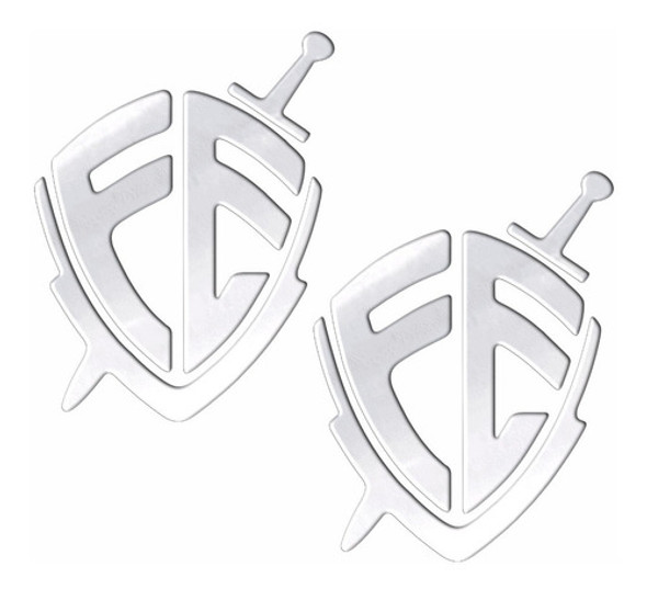 Par Adesivos Escudo Da Fé Relevo Cromado Caminhão Res16 Fgc 0 Par Adesivos Escudo Da Fé Relevo Cromado Caminhão Res16 Fgc 0