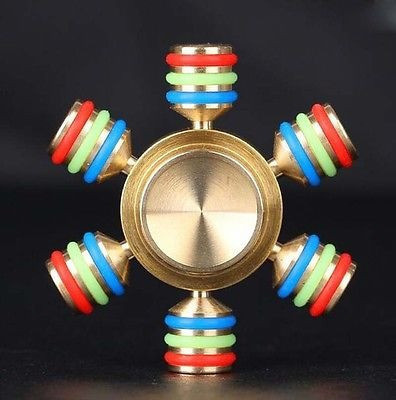 Los E.e.u.u. 6 Lado Fidget Mano Spinner Dedo Latón Juguete E 1