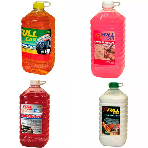 Kit Shampoo Limpia Tapizados Revividor Protectant Full Car 0